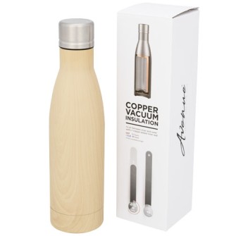 Borraccia termica con isolamento sottovuoto in rame effetto legno da 500 ml Vasa FullGadgets.com