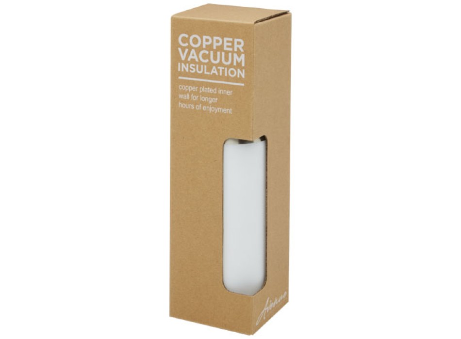 Borraccia termica in acciaio inossidabile con isolamento sottovuoto in rame e coperchio in bambù da 540 ml Hulan FullGadgets.com