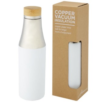 Borraccia termica in acciaio inossidabile con isolamento sottovuoto in rame e coperchio in bambù da 540 ml Hulan FullGadgets.com