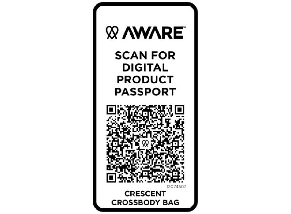Borsa a tracolla Aware™ in materiale riciclato da 500 g/m² Crescent FullGadgets.com