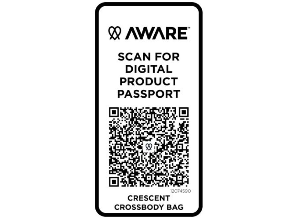 Borsa a tracolla Aware™ in materiale riciclato da 500 g/m² Crescent FullGadgets.com