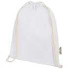 Borsa con cordoncino in cotone riciclato certificato GRS da 140 g/m² Oregon FullGadgets.com