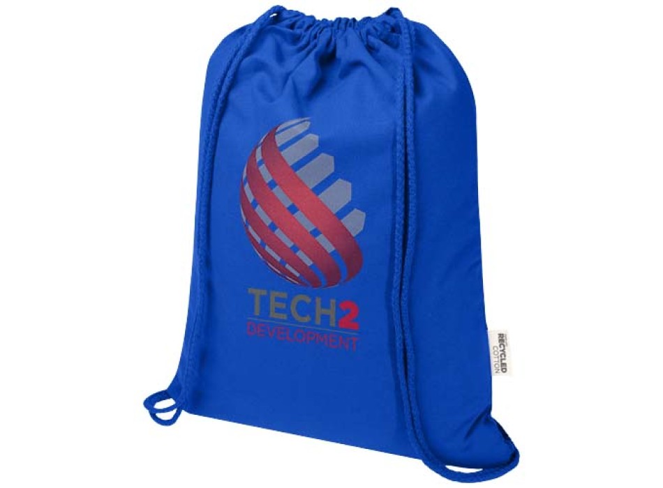 Borsa con cordoncino in materiale riciclato GRS da 180 g/m² Peru Blend - 5L FullGadgets.com