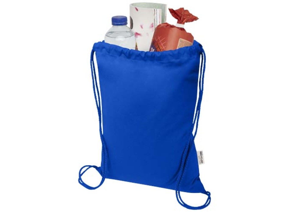 Borsa con cordoncino in materiale riciclato GRS da 180 g/m² Peru Blend - 5L FullGadgets.com