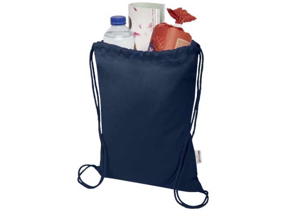 Borsa con cordoncino in materiale riciclato GRS da 180 g/m² Peru Blend - 5L FullGadgets.com