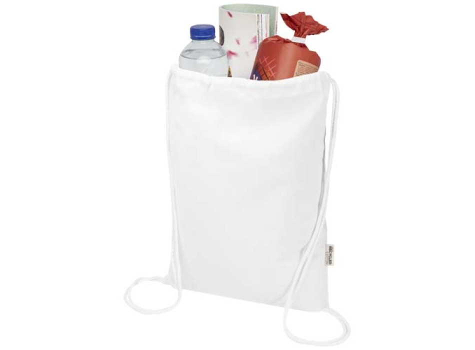 Borsa con cordoncino in materiale riciclato GRS da 180 g/m² Peru Blend - 5L FullGadgets.com