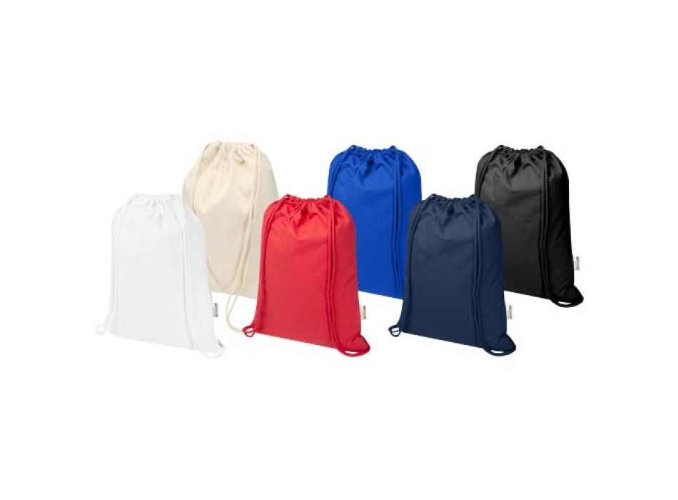Borsa con cordoncino in materiale riciclato GRS da 180 g/m² Peru Blend - 5L FullGadgets.com
