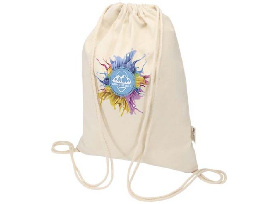 Borsa con cordoncino in materiale riciclato GRS da 180 g/m² Peru Blend - 5L FullGadgets.com