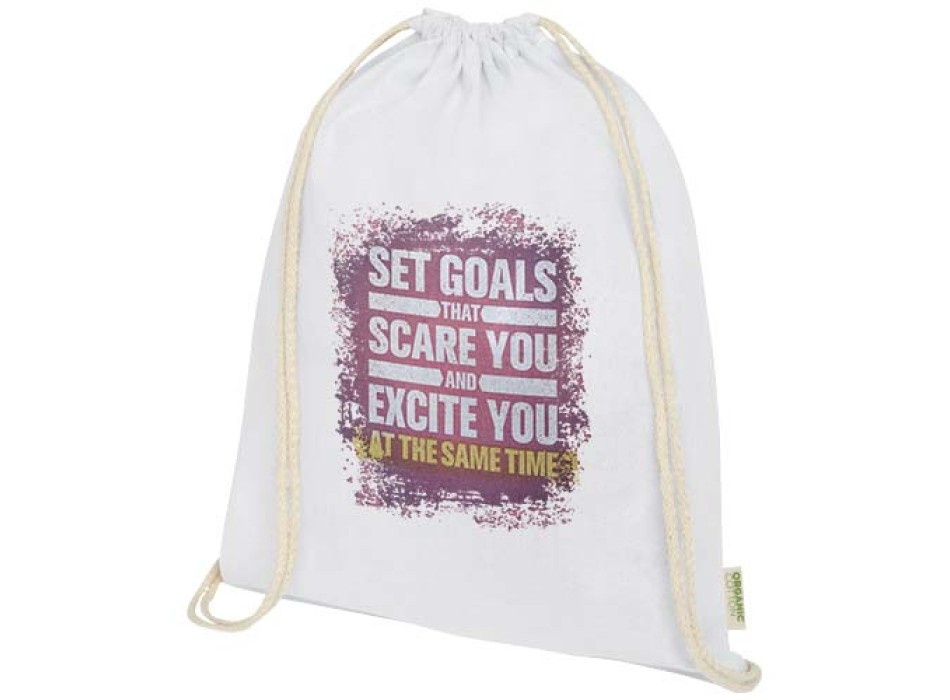 Borsa con cordoncino in tessuto biologico certificato OCS da 140 g/m² Odisha  - 5L FullGadgets.com