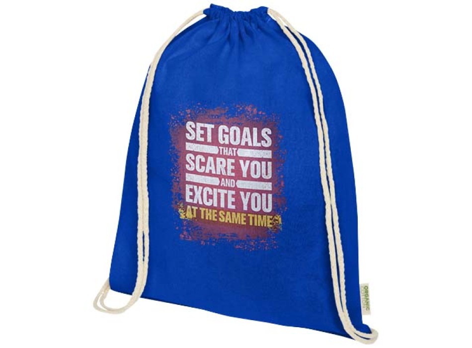 Borsa con cordoncino in tessuto biologico certificato OCS da 140 g/m² Odisha  - 5L FullGadgets.com