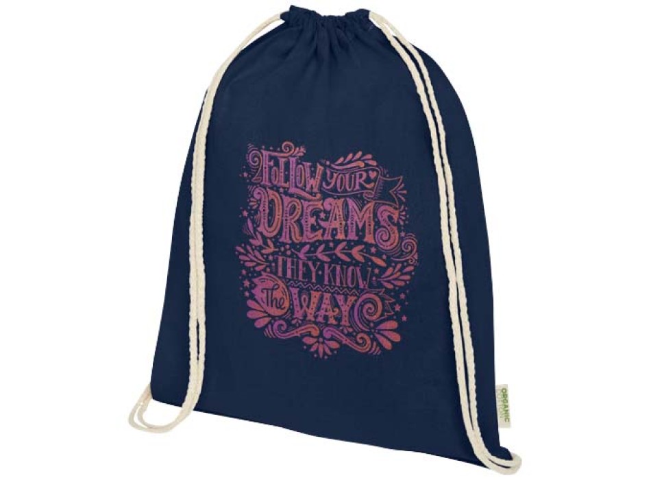 Borsa con cordoncino in tessuto biologico certificato OCS da 140 g/m² Odisha  - 5L FullGadgets.com