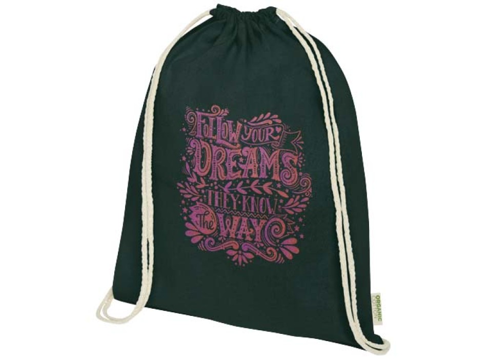 Borsa con cordoncino in tessuto biologico certificato OCS da 140 g/m² Odisha  - 5L FullGadgets.com