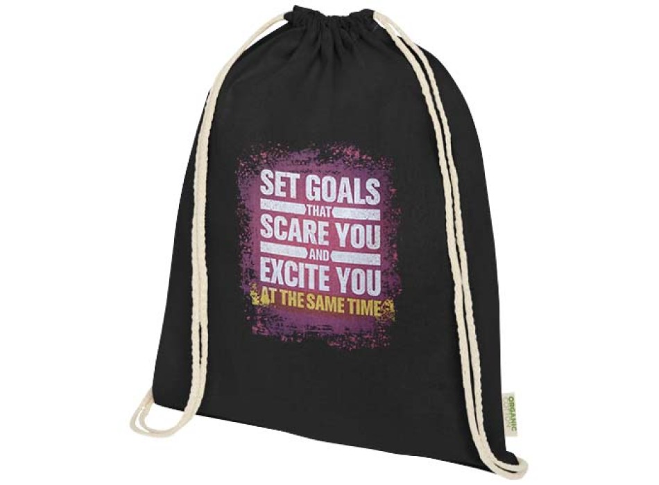 Borsa con cordoncino in tessuto biologico certificato OCS da 140 g/m² Odisha  - 5L FullGadgets.com