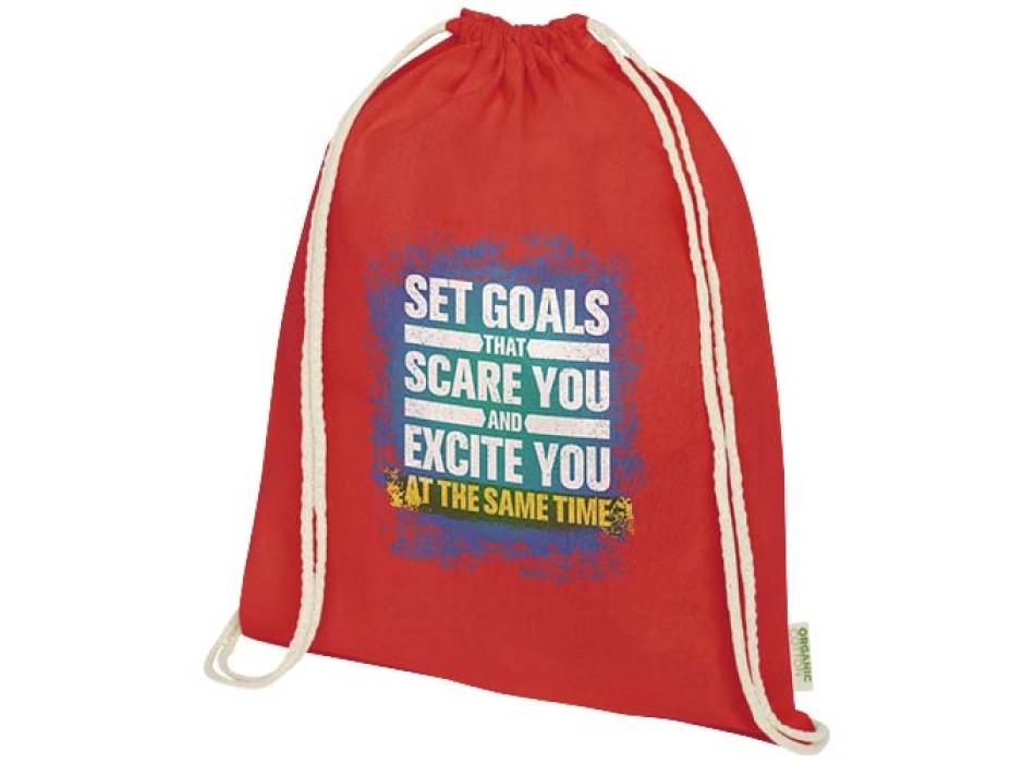 Borsa con cordoncino in tessuto biologico certificato OCS da 140 g/m² Odisha  - 5L FullGadgets.com