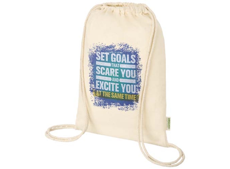Borsa con cordoncino in tessuto biologico certificato OCS da 140 g/m² Odisha  - 5L FullGadgets.com