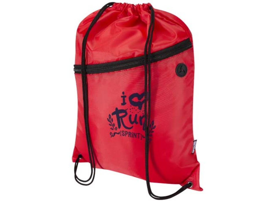 Borsa con coulisse in RPET con tasca frontale con cerniera Oriole - 5L FullGadgets.com