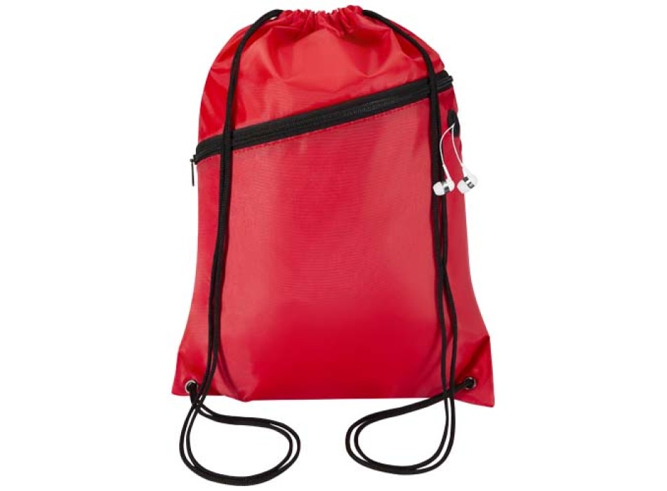 Borsa con coulisse in RPET con tasca frontale con cerniera Oriole - 5L FullGadgets.com