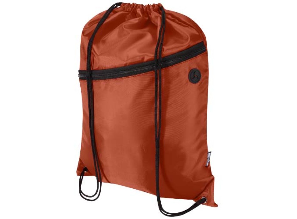 Borsa con coulisse in RPET con tasca frontale con cerniera Oriole - 5L FullGadgets.com