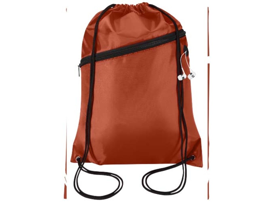 Borsa con coulisse in RPET con tasca frontale con cerniera Oriole - 5L FullGadgets.com