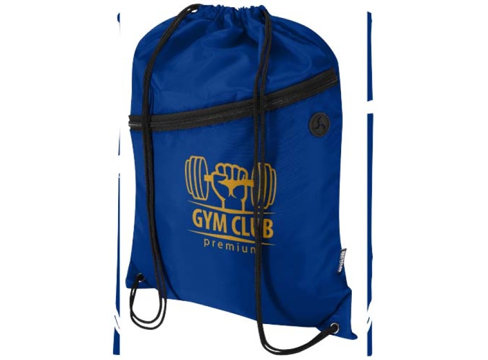 Borsa con coulisse in RPET con tasca frontale con cerniera Oriole - 5L FullGadgets.com