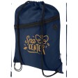 Borsa con coulisse in RPET con tasca frontale con cerniera Oriole - 5L FullGadgets.com