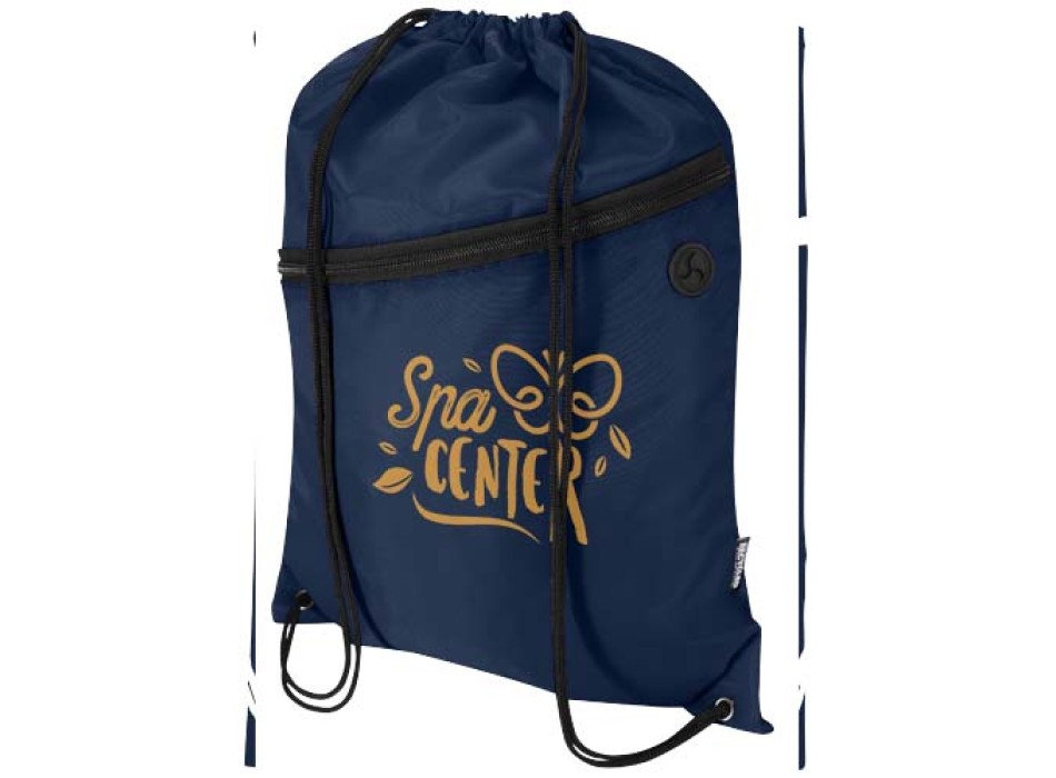 Borsa con coulisse in RPET con tasca frontale con cerniera Oriole - 5L FullGadgets.com