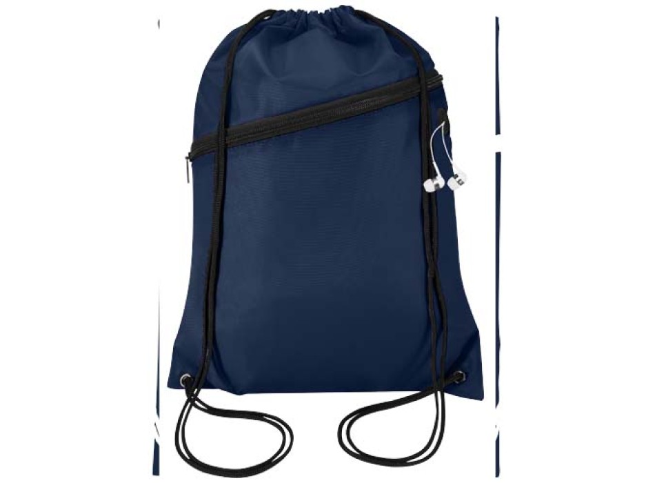 Borsa con coulisse in RPET con tasca frontale con cerniera Oriole - 5L FullGadgets.com