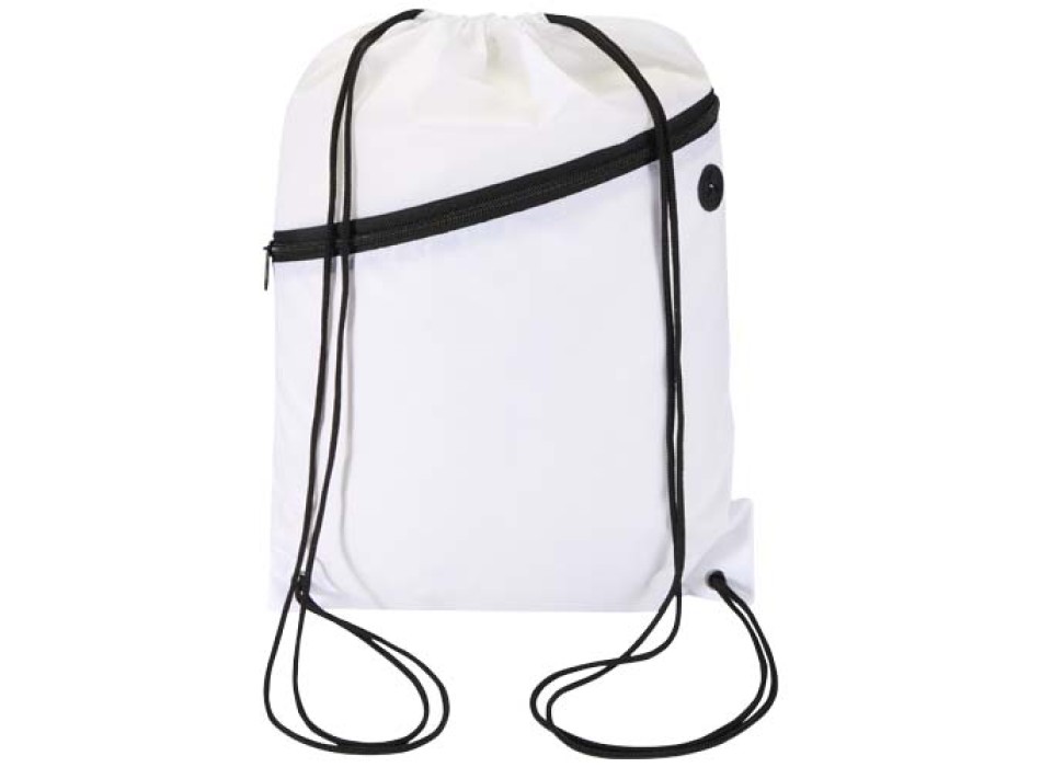 Borsa con coulisse in RPET con tasca frontale con cerniera Oriole - 5L FullGadgets.com