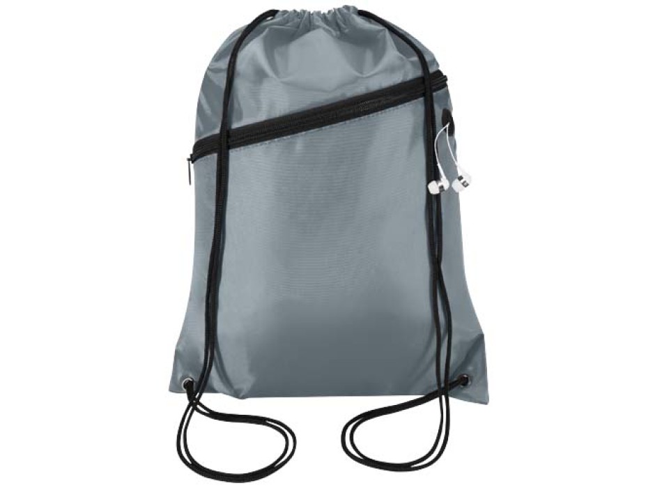 Borsa con coulisse in RPET con tasca frontale con cerniera Oriole - 5L FullGadgets.com