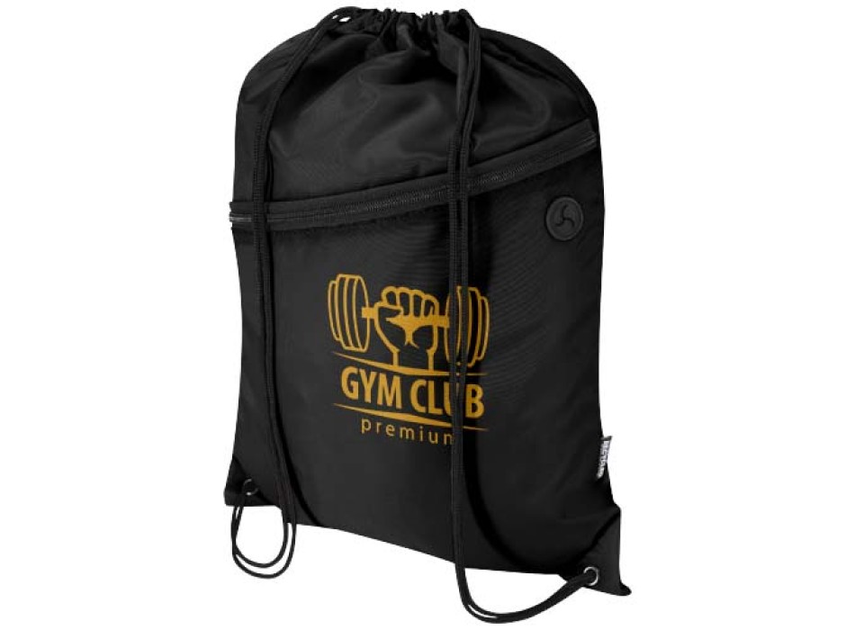 Borsa con coulisse in RPET con tasca frontale con cerniera Oriole - 5L FullGadgets.com