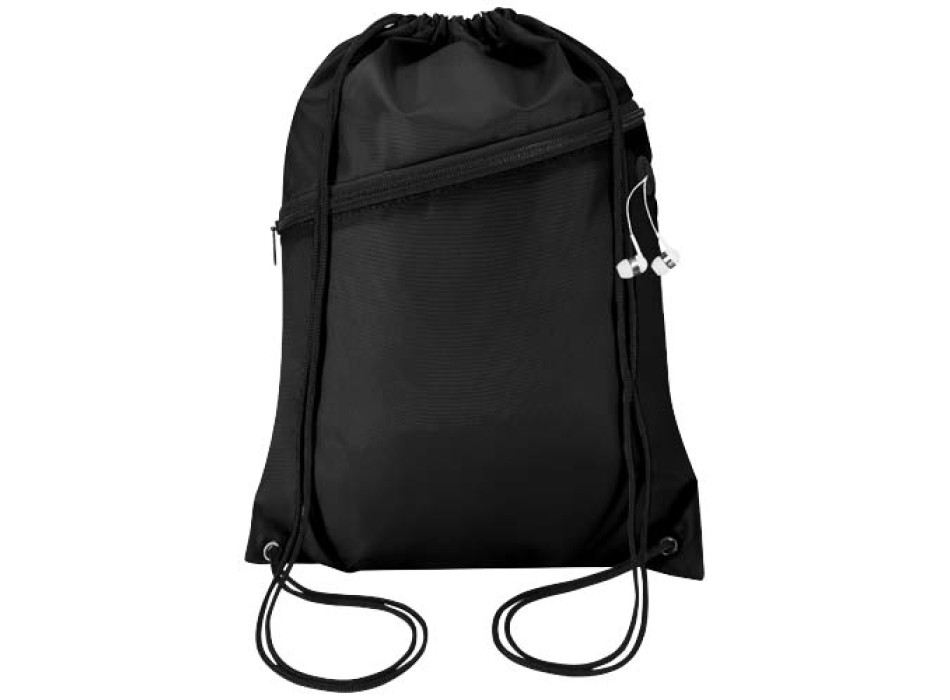 Borsa con coulisse in RPET con tasca frontale con cerniera Oriole - 5L FullGadgets.com