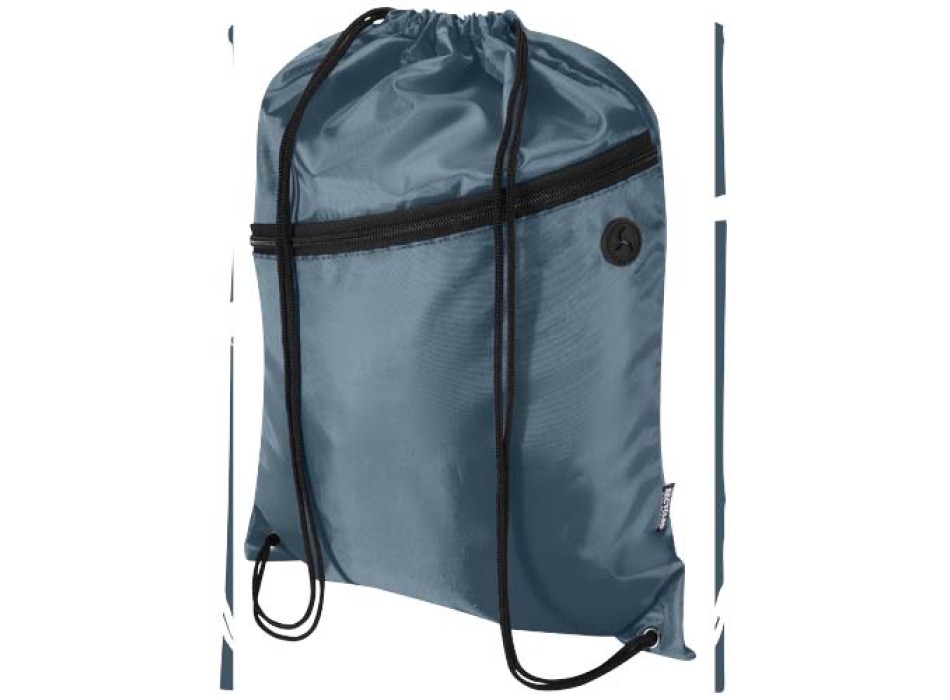 Borsa con coulisse in RPET con tasca frontale con cerniera Oriole - 5L FullGadgets.com
