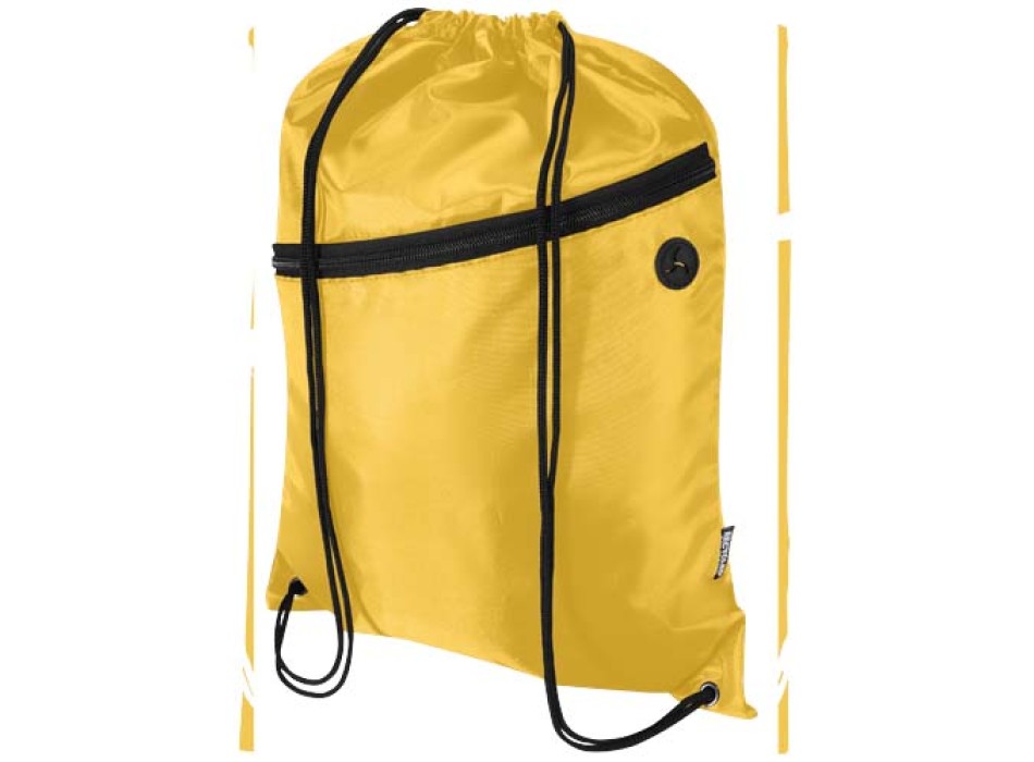 Borsa con coulisse in RPET con tasca frontale con cerniera Oriole - 5L FullGadgets.com