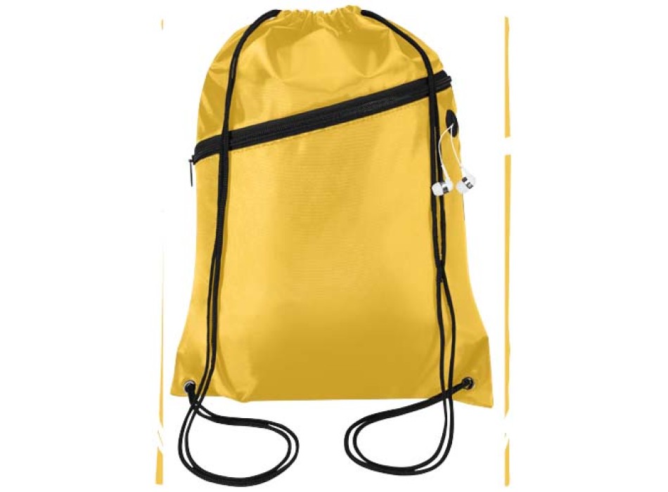 Borsa con coulisse in RPET con tasca frontale con cerniera Oriole - 5L FullGadgets.com