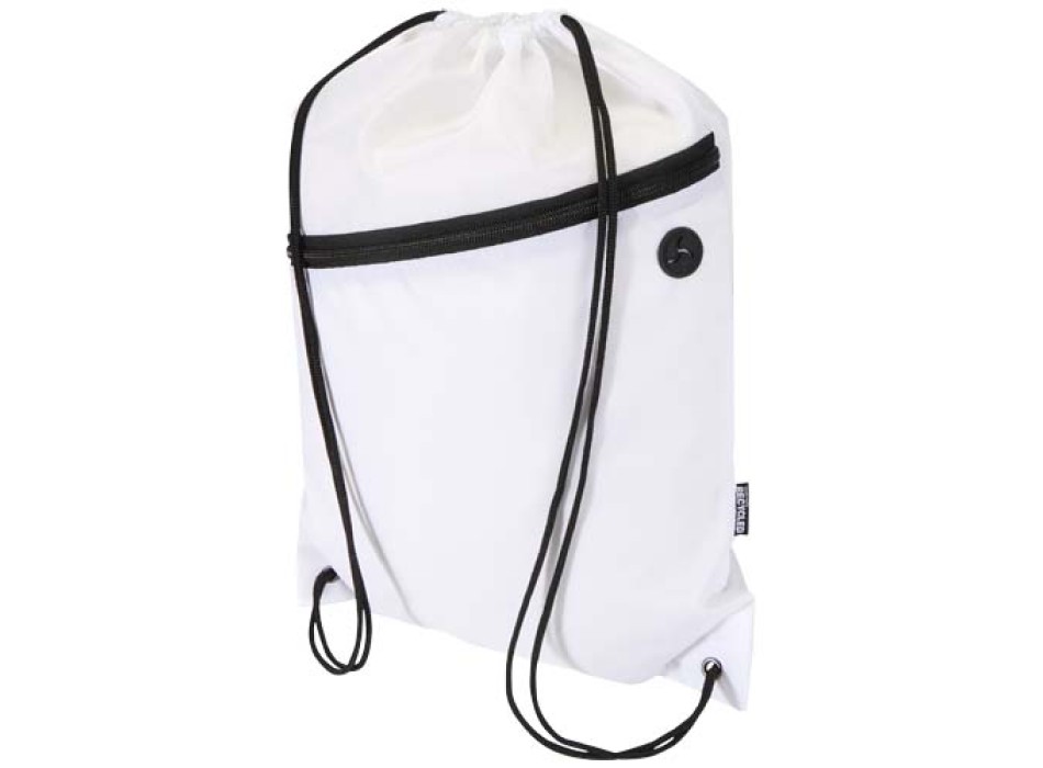Borsa con coulisse in RPET con tasca frontale con cerniera Oriole - 5L FullGadgets.com