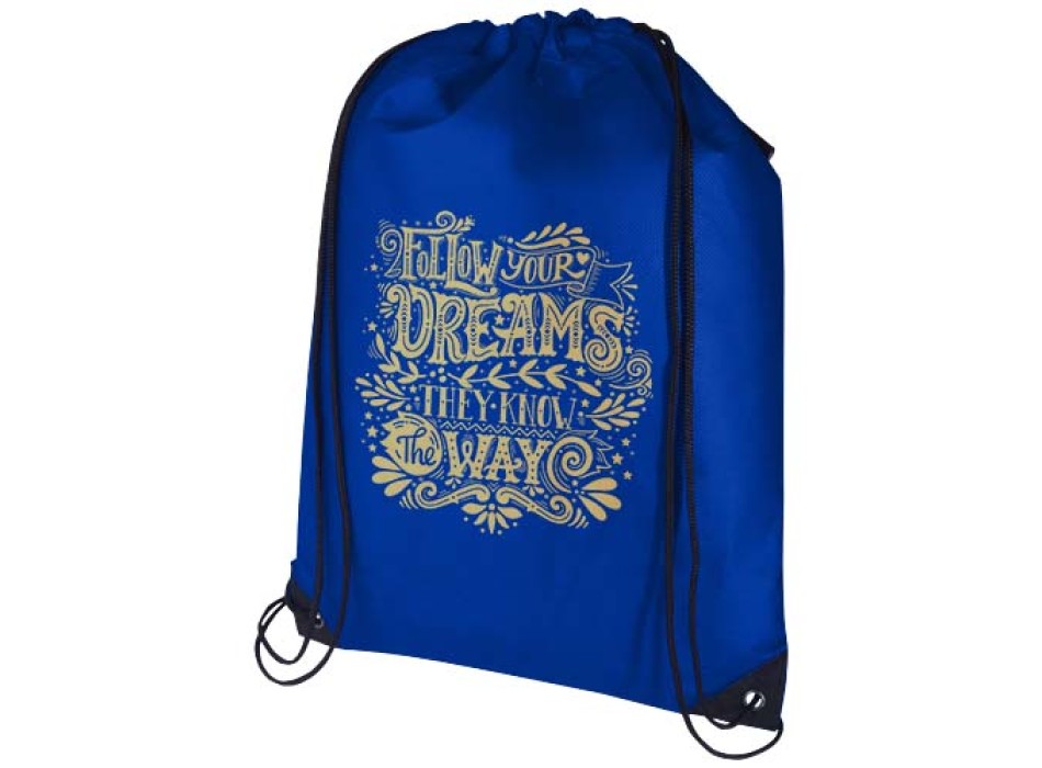 Borsa con coulisse in tessuto non tessuto riciclato certificato GRS Evergreen - 5L FullGadgets.com