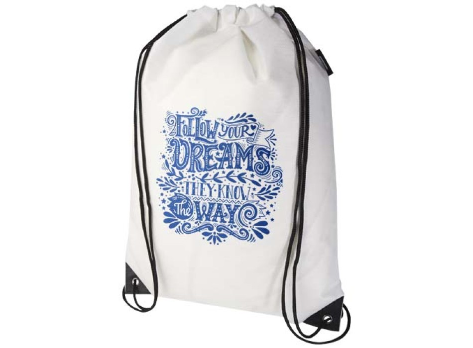 Borsa con coulisse in tessuto non tessuto riciclato certificato GRS Evergreen - 5L FullGadgets.com