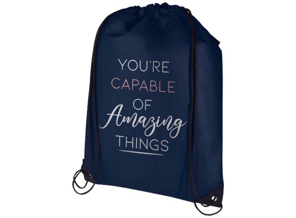 Borsa con coulisse in tessuto non tessuto riciclato certificato GRS Evergreen - 5L FullGadgets.com