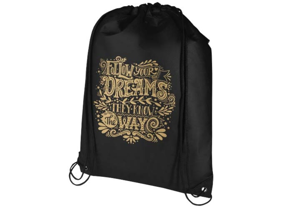 Borsa con coulisse in tessuto non tessuto riciclato certificato GRS Evergreen - 5L FullGadgets.com