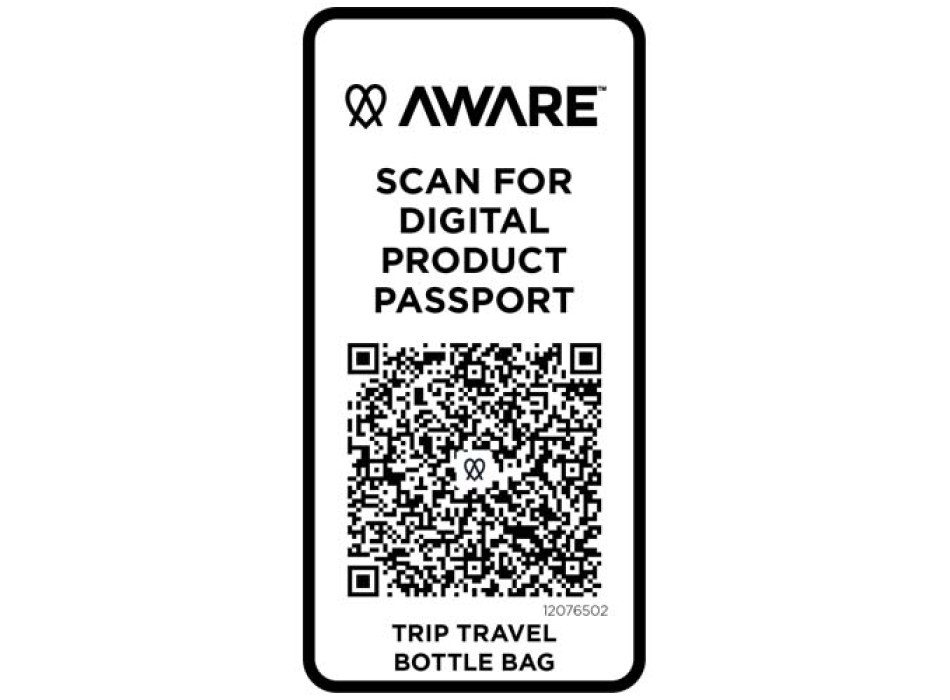 Borsa da viaggio per bottiglie in materiale riciclato da 2 litri Trip Aware™ FullGadgets.com