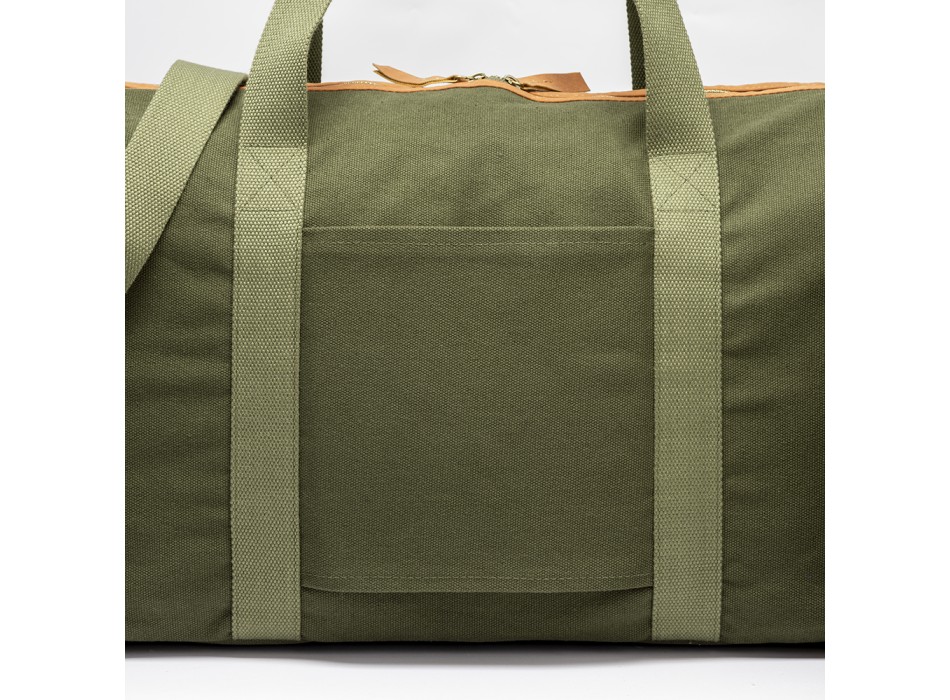 Borsa duffle in canvas  riciclato. Tracolla regolabile e removibile con fibbie in metallo FullGadgets.com