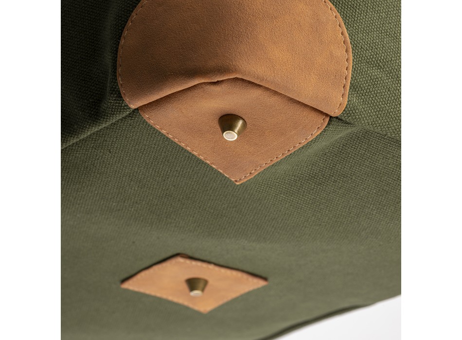 Borsa duffle in canvas  riciclato. Tracolla regolabile e removibile con fibbie in metallo FullGadgets.com