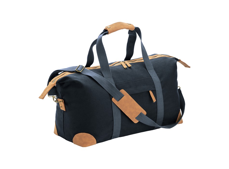 Borsa duffle in canvas  riciclato. Tracolla regolabile e removibile con fibbie in metallo FullGadgets.com