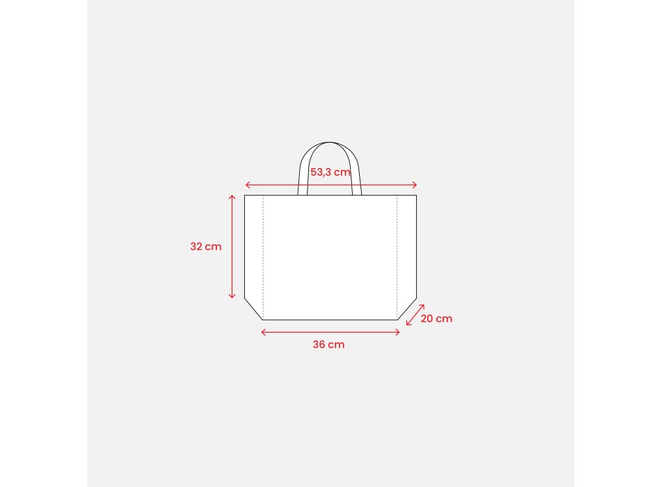 Borsa in cotone da 450 g/m2. Dotata di chiusura a zip e tasca interna FullGadgets.com
