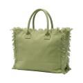 Borsa in cotone da 450 g/m2. Dotata di chiusura a zip e tasca interna