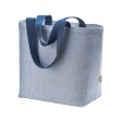Borsa in cotone riciclato 340 g/m2 con effetto melange. Manici lunghi colorati e soffietto FullGadgets.com