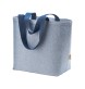 Borsa in cotone riciclato 340 g/m2 con effetto melange. Manici lunghi colorati e soffietto FullGadgets.com
