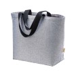 Borsa in cotone riciclato 340 g/m2 con effetto melange. Manici lunghi colorati e soffietto FullGadgets.com