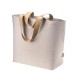 Borsa in cotone riciclato 340 g/m2 con effetto melange. Manici lunghi colorati e soffietto FullGadgets.com