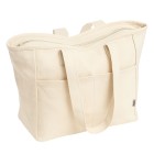 Borsa in cotone riciclato 450 g/m2 con manici lunghi e doppia tasca frontale FullGadgets.com